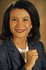 Picture of a woman, smiling