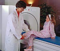 Picture of a patient in a scanner