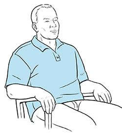 Man sitting in chair.  