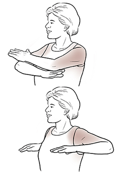 Exercises After Breast Surgery: Ball Squeeze, Arm Cross, Broom Stretch