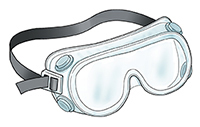 Goggles with hooded ventilation