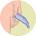 Male removing condom