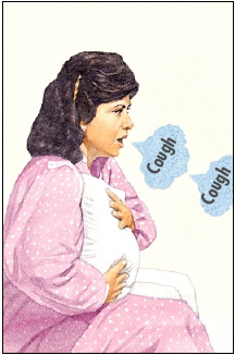 Woman coughing