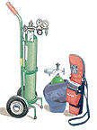 Compressed oxygen tank