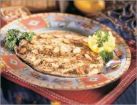 Broiled trout with almonds