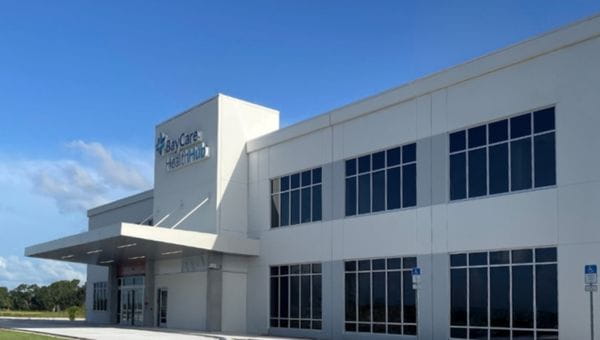 An exterior view of BayCare HealthHub Manatee