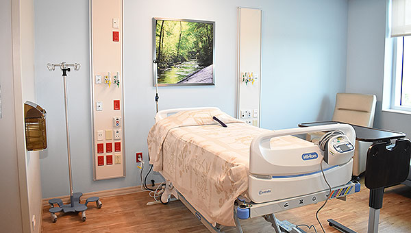 A new patient room at St. Joseph's Hospital-North