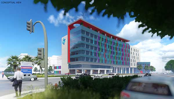 rendered image of upcoming st josephs childrens building