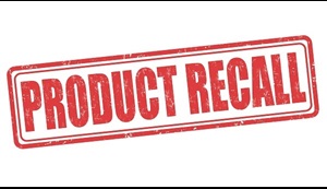 Product recall grunge rubber stamp on white background