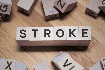 stroke spelled out in wooden blocks