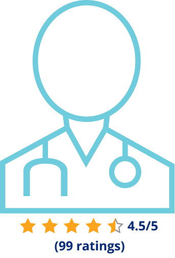 Physician icon with star ratings