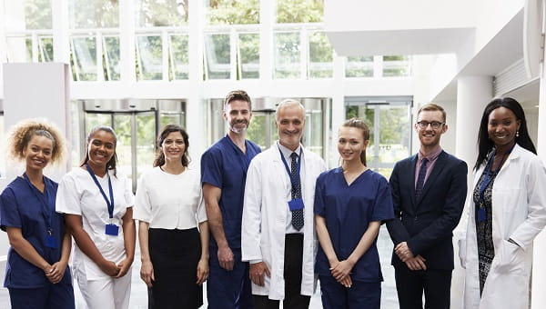 Male and female healthcare providers