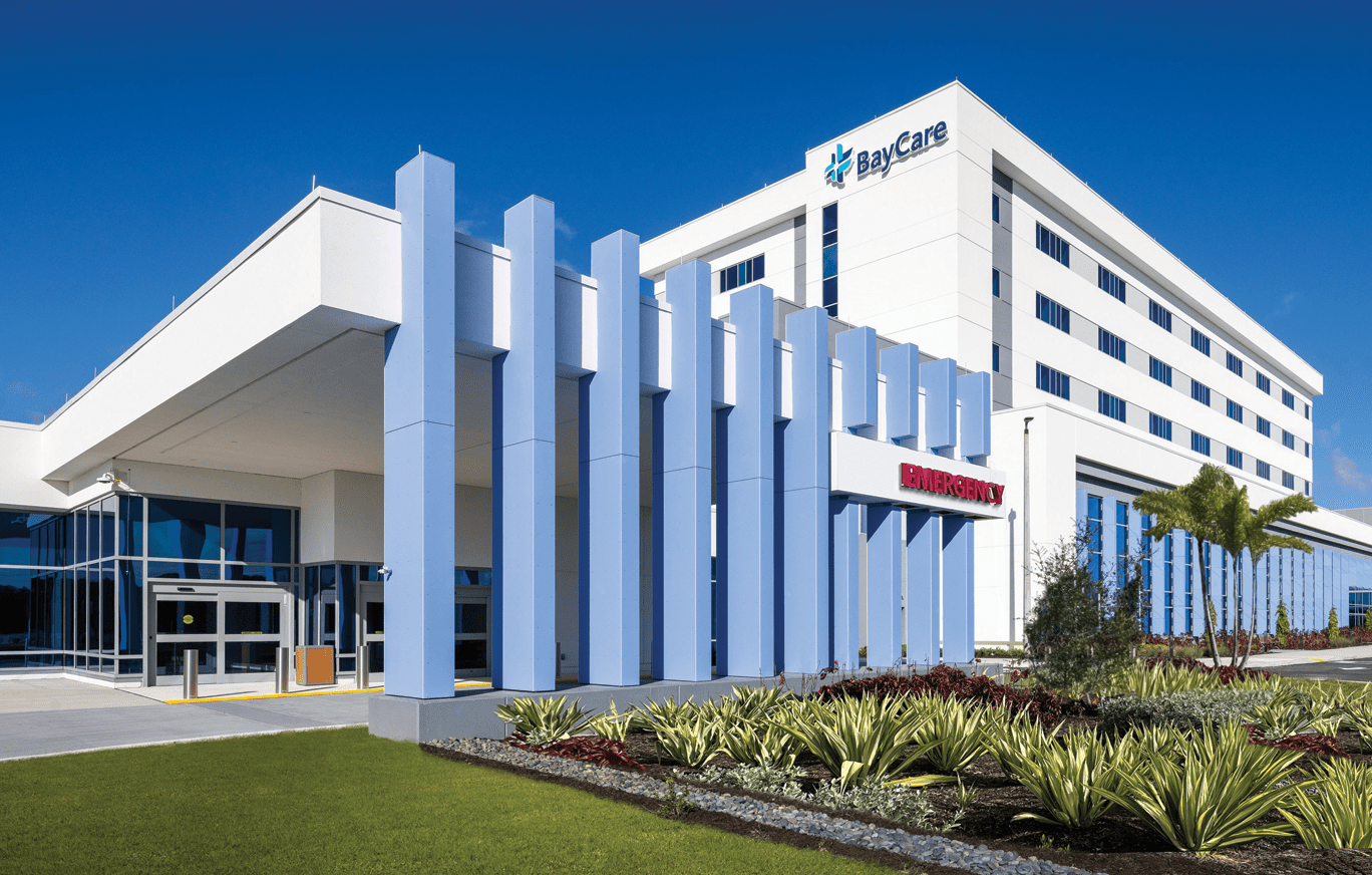 Exterior view of BayCare Hospital Wesley Chapel