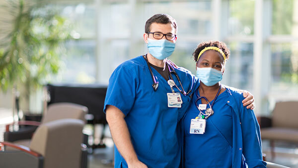 staff wearing masks