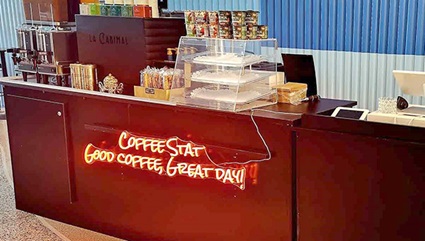 Coffee Stat kiosk at BayCare HealthHub Bloomingdale