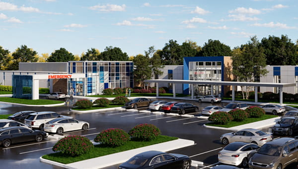 A rendering of the upcoming BayCare HealthHub Epperson