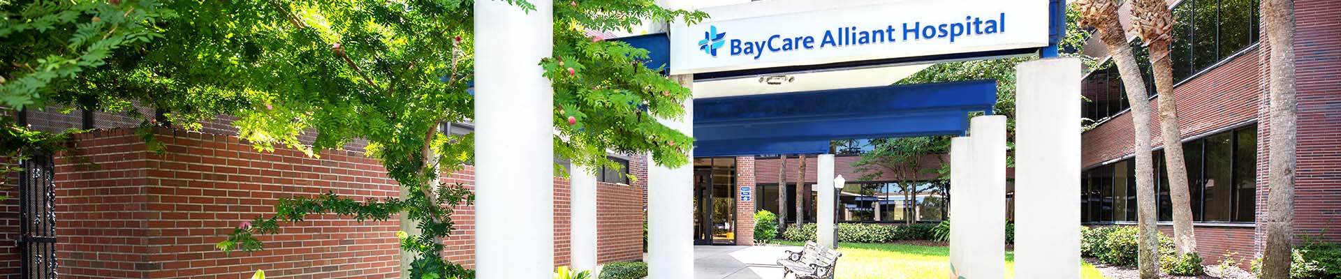 BayCare Alliant Hospital main entrance in Dunedin
