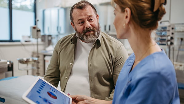 A patient with a provider