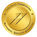 Joint commission seal in gold color