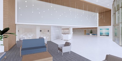 A rendering of the interior of the St. Anthony's Hospital expansion