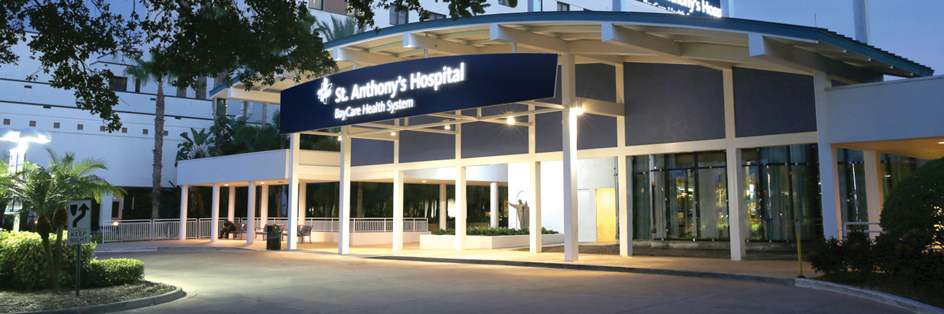 St. Anthony's Hospital main entrance in St. Petersburg