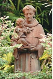 Statue of St. Anthony holding a small child