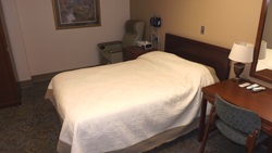 A bed in the sleep disorders center