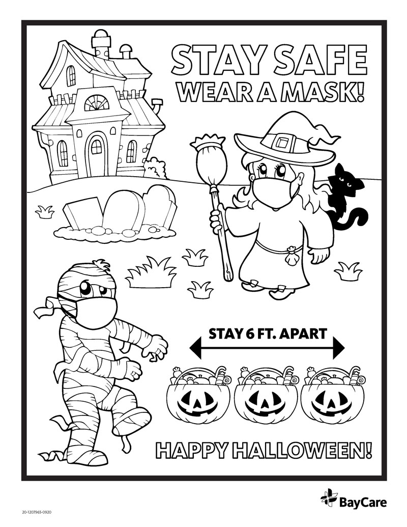 Image of Halloween coloring sheet