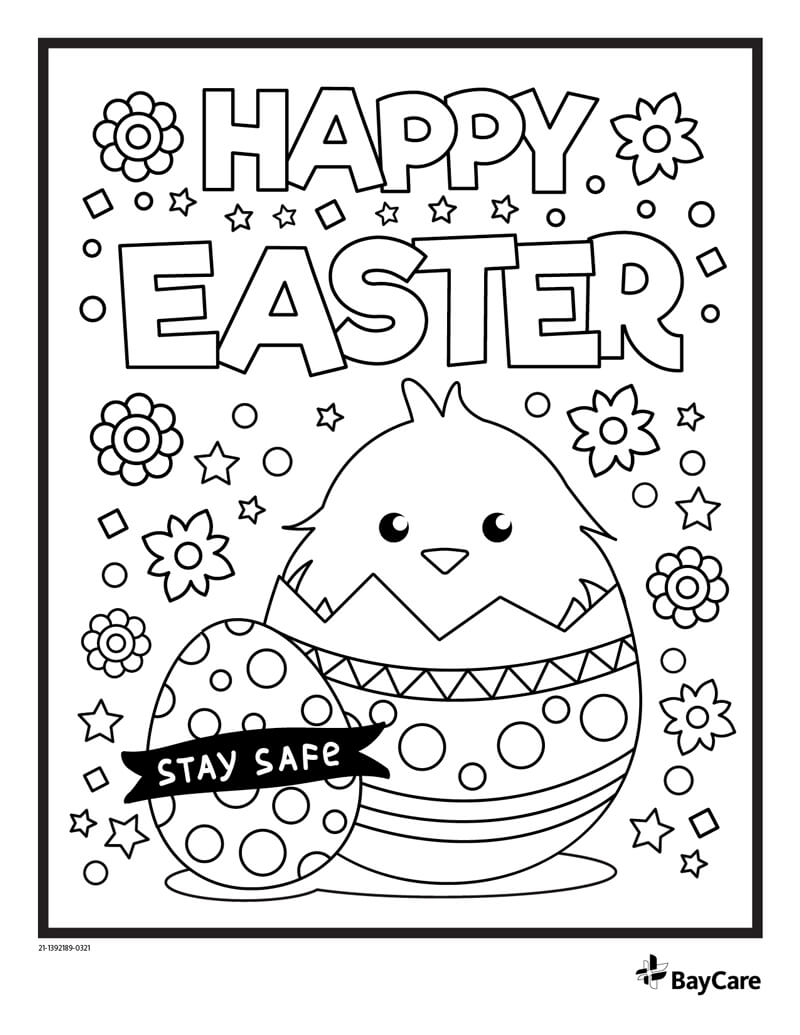 Full Easter coloring page