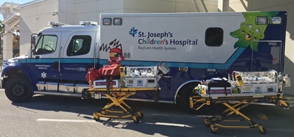 St. Joseph's Children's Hospital  pediatric transport ambulance