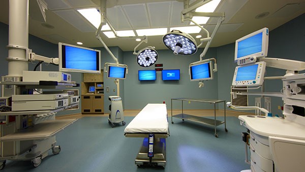 An operating room with surgical equipment at St. Joseph's Hospital-North