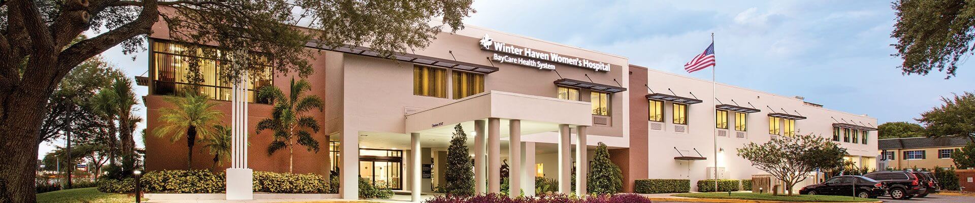 Winter Haven Women's Hospital main entrance in Winter Haven