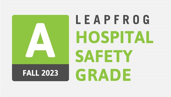 An image of BayCare's A grade award in patient safety from The Leapfrog Group, a national nonprofit organization.