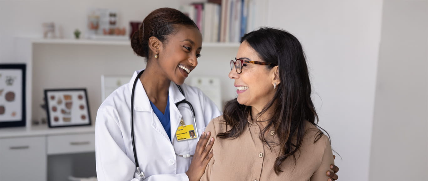 Provider meeting with a patient in an office