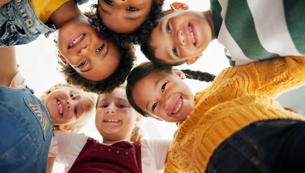 A group of children having fun