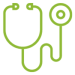 icon of a stethoscope 