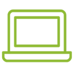Outline of a computer screen