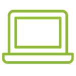 Outline of a computer screen