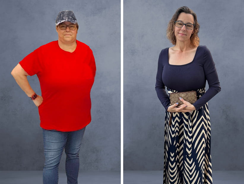 Before and after image of Jennifer Rochford