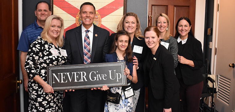 Hope Dees and a group on Capitol Hill