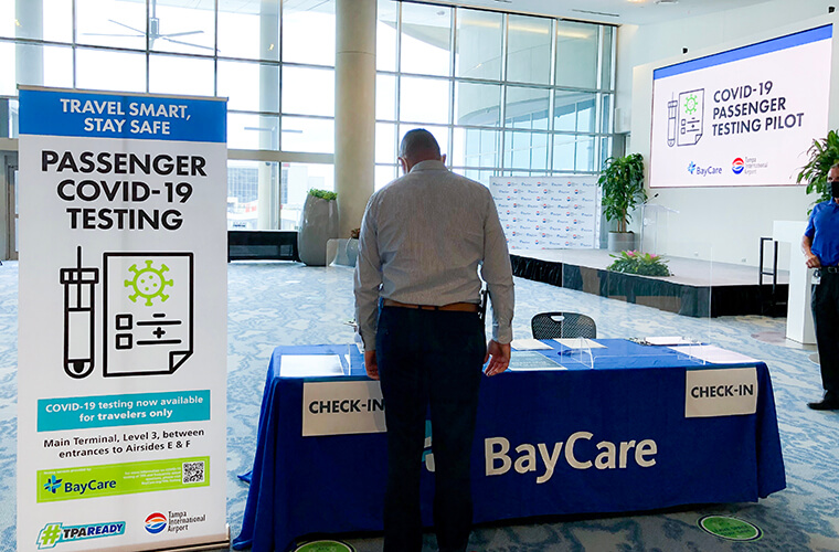 TPA, BayCare extend Airport COVID19 Testing Program into 2021