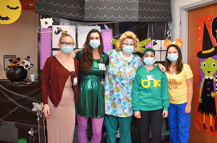 St. Joseph's Children's Hospital health care workers dressed up for Halloween