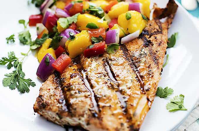 Grilled Salmon With Mango Salsa