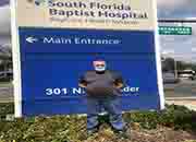 Wayne Goff at South Florida Baptist Hospital entrance