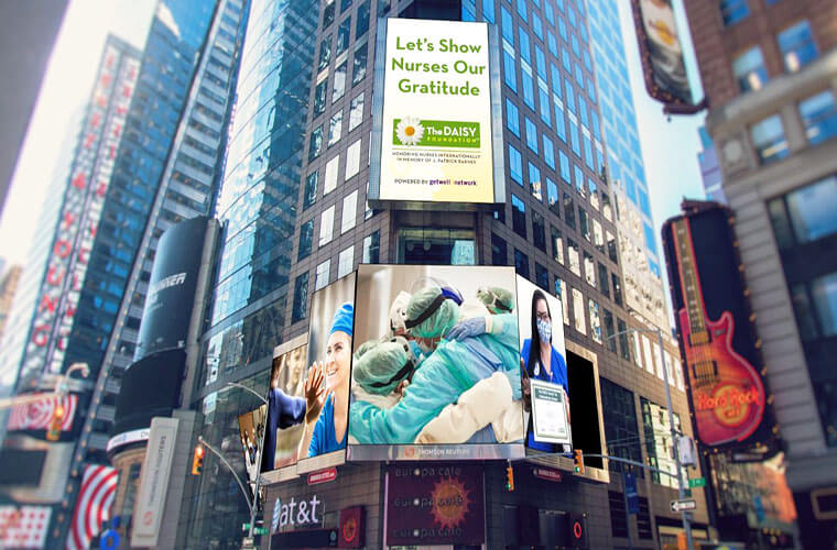 WHH Nurse Included in DAISY Award Display on Times Square