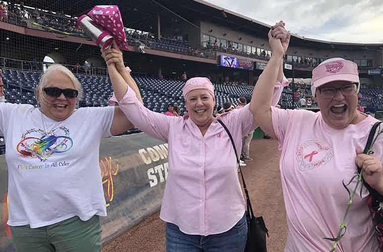 Breast cancer survivors celebrate life at Pitch for Pink.