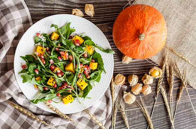 Roasted Chilled Fall Harvest Salad 