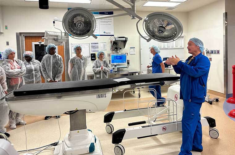 Students took a tour of the operating room during Career Camp.