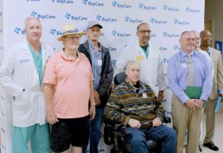 Heart recovery patients and their doctors reunite at Winter Haven Hospital.
