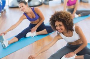 women in fitness class